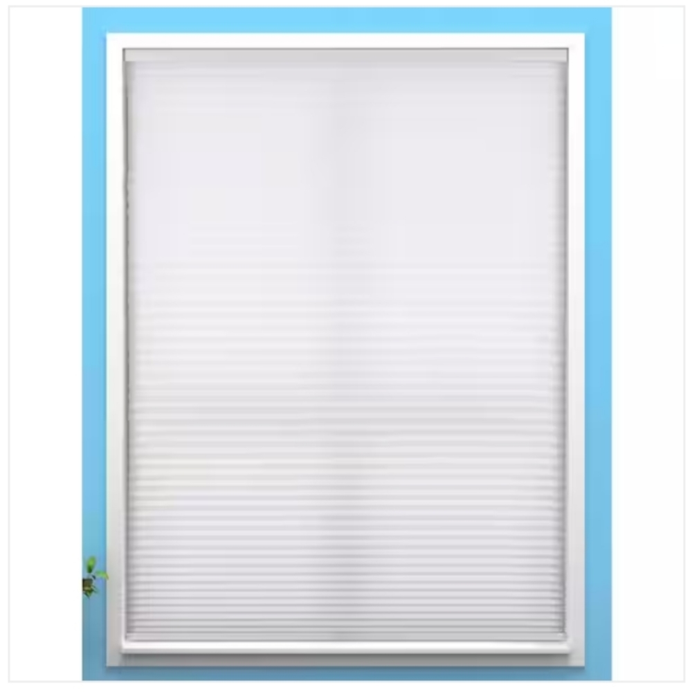Arlo Blinds Pure White Cordless Light Filtering Polyester Cellular Shade 30 x 48